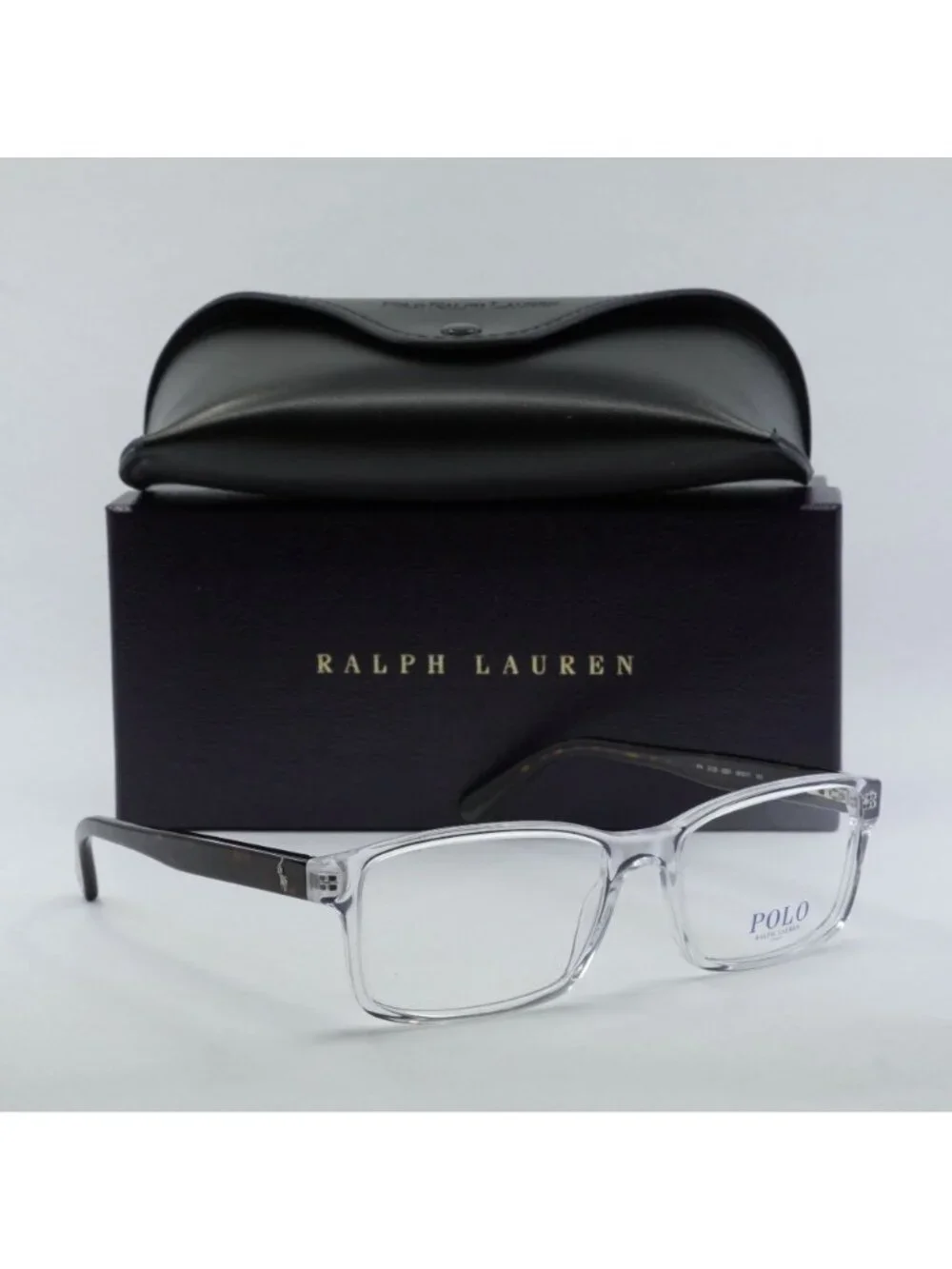 Polo Ralph Lauren PH2123 5331 Eyeglasses Crystal / Havana 58mm Rectangle Frame